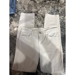 LOFT Cream Corduroy Pants Women’s Size 0 
Straight Leg Stretch